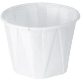 Solo 100-2050 1 Ounce Treated Paper Souffle Portion Cup - White, 250 Count